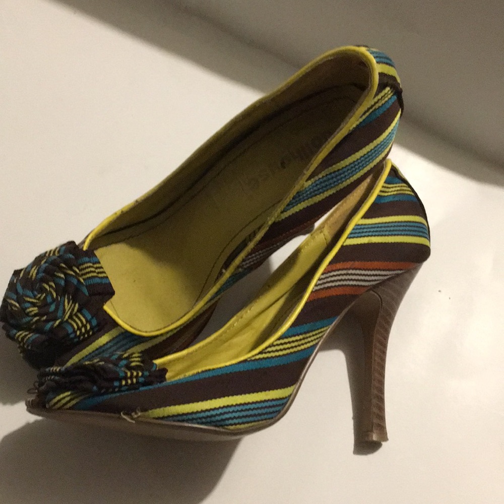Funky brown heels